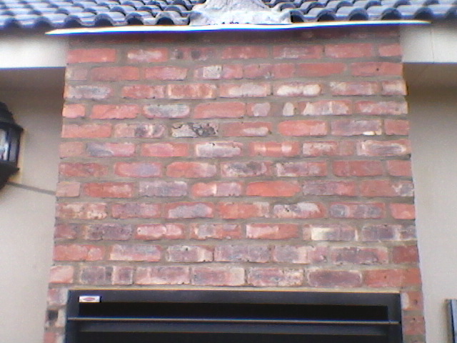 Chimney breast completed Chimney breast completed